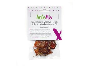 KetoMix Sušené maso vepřové – chilli 25 g KetoMix Sušené maso vepřové – chilli 25 g