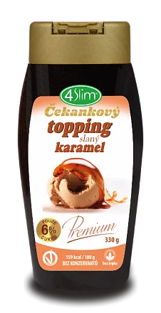 4Slim Čekankový topping slaný karamel 330g