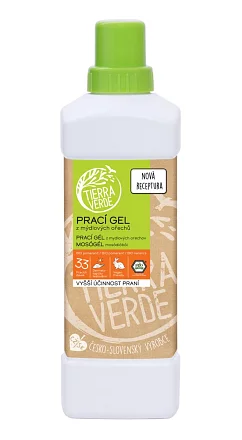 Tierra Verde Prací gel z mýdlových ořechů s BIO pomerančovou silicí 1 l