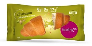 Feeling OK Proteinový croissant s pistáciovou náplní 65 g Feeling OK Proteinový croissant s pistáciovou náplní 65 g